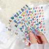 Dedyel New 5D Embossed Embroidered Letters Graffiti Bear Baby Nail Art Sticker Decals Pudding Bear Graffiti Letters Self-Adhesive Nail Art Stickers for Nail Art DIY Decorations (3 Sheets) view 1