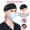 ABAMERICA Headbands with Button for Mask, Wide Nurses Headbands Non Slip Elastic Ear Protection for Women Men Doctors Sweatband Headband view 2