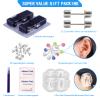 2Pcs Ear Piercing Kit Disposable Sterile Ear Piercing Kit Painless Ear Piercing Gun Tool with CZ Size 5 mm Gold Earring Studs (Silver) view 4