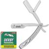The Shave Factory Straight Edge Razor Kit - with Single Stainless Steel razors (Matte + Derby Professional) view 1