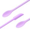 JIATAY Spatula, Silicone Spatula Set (3 Pcs) Cosmetic Makeup Spatula for Mini Bottles Foundation Cream, Double-Headed Jar Spatula (Small & Middle & Large, Purple) view 1
