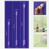 JIATAY Spatula, Silicone Spatula Set (3 Pcs) Cosmetic Makeup Spatula for Mini Bottles Foundation Cream, Double-Headed Jar Spatula (Small & Middle & Large, Purple) view 3