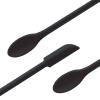 JIATAY Spatula, Silicone Spatula Set (3 Pcs) Cosmetic Makeup Spatula for Mini Bottles Foundation Cream, Double-Headed Jar Spatula (Small & Middle & Large, Black) view 1