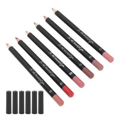ANGGREK 6pcs Lip Liner, Professional Matte Long Lasting Lip Pencil, Pigmented Cosmetics (set 03)