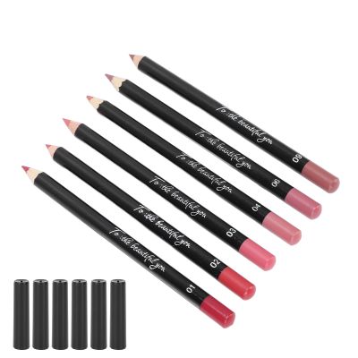 ANGGREK Lip Liner, 6pcs Lip Liner Professional Matte Long Lasting Lip Pencil Pigmented Cosmetics(set 02)