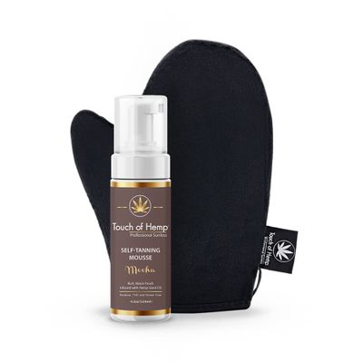 Self Tanning Foam with Mitt Sunless Tanner Mousse Streak-Free Tan Professional Formula (Medium - Sunless Kit)