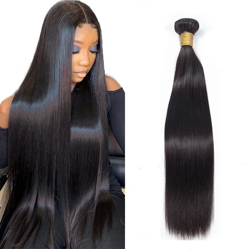 10A Straight Human Hair 1 Bundles 20 Inch 100% Unprocessed Brazilian Virgin Straight Weave Single Bundles Human Hair