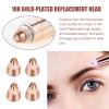 4 Pack Flawless Replacement Head, Face Hair Remove Replacement Tool for Women Facial Smooth Finishing with Cleaning Brush(Rose Gold) view 3
