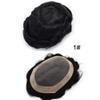 Fine Mono Durable Men's Toupee - Fine Lace Mono Black Hair Replacement Unit, European Remy Human Hair System for Men, Monofilament Center with NPU Around Base Toupee for Men (8x10, 1# JET BLACK-110% light to medium density) view 2