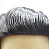 Fine Mono Durable Men's Toupee - Fine Lace Mono Black Hair Replacement Unit, European Remy Human Hair System for Men, Monofilament Center with NPU Around Base Toupee for Men (8x10, 1# JET BLACK-110% light to medium density) view 3