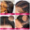 QDOMEIAI Real HD Lace Wig 13x6 Full Lace Frontal Wig 220% Density Body Wave HD Transparent Lace Front Wigs Virgin Human Hair Wigs Pre Plucked with Baby Hair 22 inch view 3