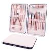 SHICEN Manicure Set, Professional Nail Clippers Kit, Pedicure Care Tools, Professional Women Grooming Kit -Premium Stainless Steel with Pink Travel Case Set 16PC Great Gift(Rose Gold) view 1