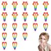 20 PCS Rainbow Hair Clips Snap Clips for Women No Slip Metal Hair Clips for Party Costumes Carnival and Celebrations view 1