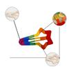 20 PCS Rainbow Hair Clips Snap Clips for Women No Slip Metal Hair Clips for Party Costumes Carnival and Celebrations view 3