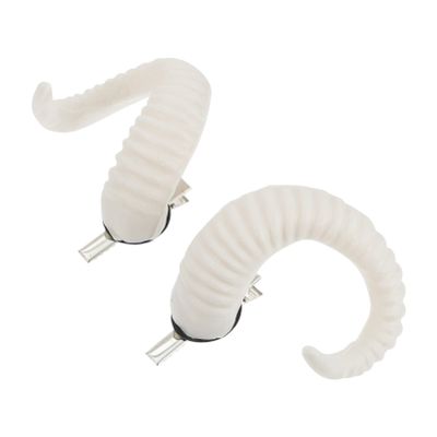 Mobestech Fancy Goat Hair Clip - A Pair of White Forest Department Photography Props, Sheep Horn Cosplay Hair Pins for Halloween