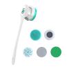 AZKSUN Electric Shower Brush, Body Scrubber, Facial Brush, Exfoliate, with 5 Shower HeadsWhite view 1