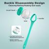 AZKSUN Electric Shower Brush, Body Scrubber, Facial Brush, Exfoliate, with 5 Shower HeadsWhite view 2