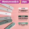 Teenitor Nail File Buffer, Nail Files for Natural Nails and Acrylic Nails, Manicure Buffer Block, Different Grits, Straight view 3