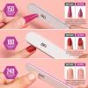 Teenitor Nail File Buffer, Nail Files for Natural Nails and Acrylic Nails, Manicure Buffer Block, Different Grits, Straight view 4