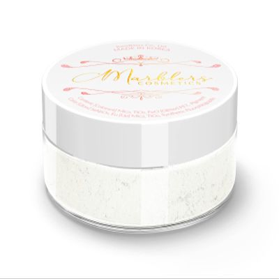MARBLERS Fine Natural Mica Powder [Cream White] 0.11oz (3g) | Highly Pigmented | Non-Toxic, Vegan, Cruelty-Free | Eyeshadow, Body Butter, Nail Polish, Nail Art | Party, Body, Face Makeup