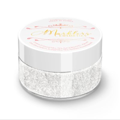 MARBLERS Chunky Natural Mica Powder [Luna Pearl] 0.11oz (3g) | Highly Pigmented | Non-Toxic, Vegan, Cruelty-Free | Eyeshadow, Body Butter, Nail Polish, Nail Art | Party, Body, Face Makeup