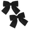 2PCS Velvet Hair Bows Black Hair Ribbon Clips 4" Big Fall Alligator Clips Hair Accessories for Women Girls Toddlers Kids Baby view 1
