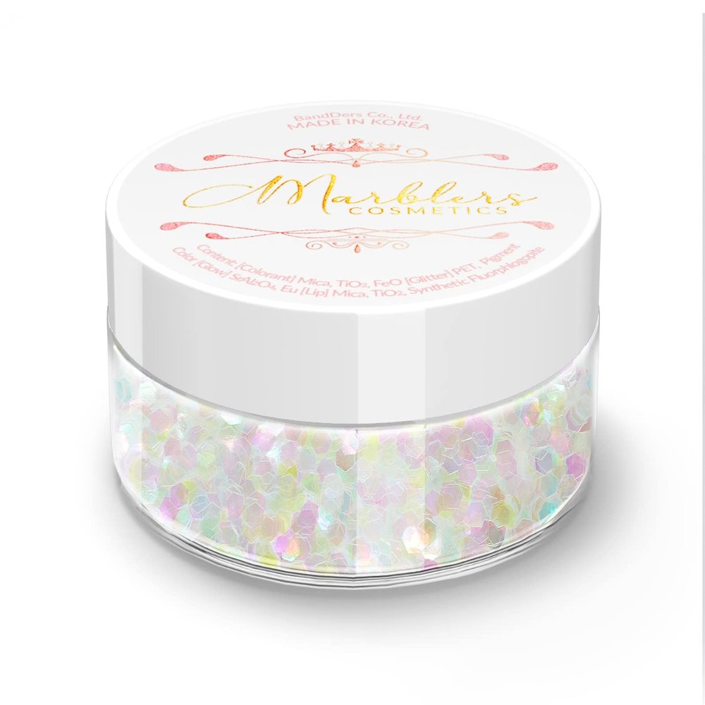 MARBLERS Chunky Rainbow Face & Body Glitter [Max] 0.18oz (5g) | Chunky | Chopped | Flake | Non-Toxic | Vegan | Cruelty-Free | Festival, Rave & Party Makeup | Eye, Hair, Nail Polish, Eyeshadow