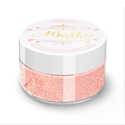 MARBLERS Chunky Natural Mica Powder [Blossom Pearl] 0.11oz (3g) | Highly Pigmented | Non-Toxic, Vegan, Cruelty-Free | Eyeshadow, Body Butter, Nail Polish, Nail Art | Party, Body, Face Makeup