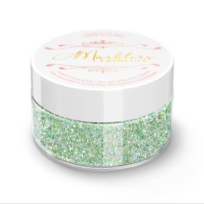 MARBLERS Holographic Face & Body Glitter [Unicorn Green] 0.18oz (5g) | Fine | Non-Toxic | Vegan | Cruelty-Free | Festival, Rave & Party Makeup | Eye, Hair, Nail Polish, Eyeshadow | Nail Art | Gel Nail
