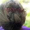 Parcelona French Twist n Clip Flower, Bow and Chain 4" Celluloid Set of 3 Metal Free Hair Barrette Non Slip Fashion Durable Styling Women Hair Accessories, Made in France (Crystal Pink) view 4