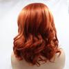 xiweiya Wig Short Auburn Cooper Red Wig Curly Synthetic Lace Front Wigs Heat Resistant Fiber Red Color Soft Nature Wave Wig with Wig Cap for Women, Drag Queen Cosplay Mera Aquaman Wig 16 Inch view 3