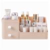 POFUOT Skin Care Organizer - Makeup Vanity Countertop Organizer with Drawers, Brush Holder for Lipstick, Eyeshadow, Desktop (Polar Pink) view 1