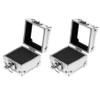 FOMIYES Nail Drill Bit Case for Nails 2 Pack Portable Manicure Tool Box Aluminum Storage Organizer Drill Bit Holder for Salon Home view 1