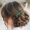 BETITETO Bridal Hair Comb Emerald Green Crystal Wedding Hair Piece Pin Accessories for Women Girls Party (Green) view 3
