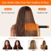 KTKUDY Detangling Brush Boar Bristles Hair Brush Make Hair Shiny & Healthier Curved and Vented Detangler Brush for Women Men Kids Wet and Dry Hair (Orange) view 3