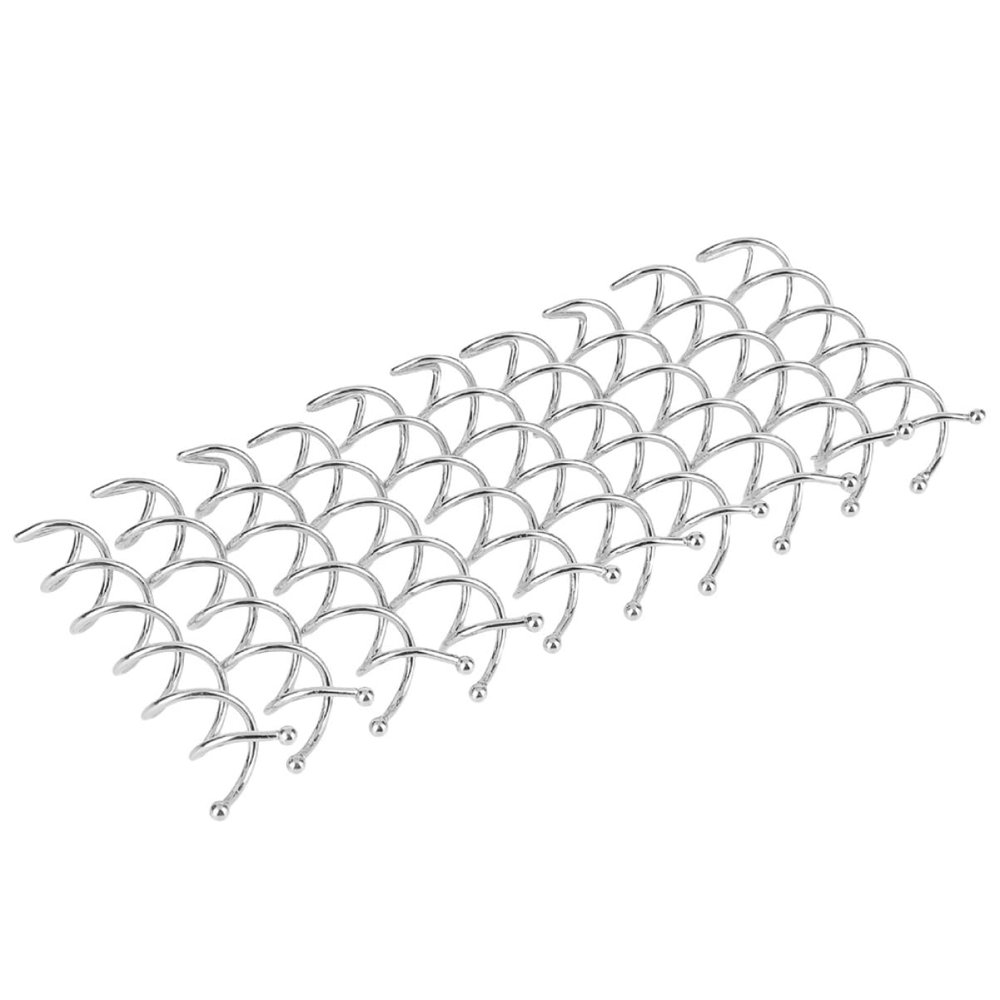 KALLORY 20pcs Spiral Bobby Pins Hair Clips for Women Girls Brides Silver Color Simple Hair Pins for Wedding Bun Hairstyle