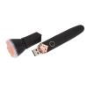 Rechargeable Electric Makeup Brush with Adjustable Massage for Powder and Blush, Soft Hair for Application, Portable Design Highlight Black view 2