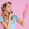 60 Pcs 7.09 x 3.14 Inch Hand Handheld Mirror with Handle Plastic Compact Travel Makeup Cosmetic Mirror Small Personal Portable Hand Held Mirror for Home Vanity Camping (Green, Pink, Blue, Purple) view 2