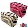 2 Cosmetic Bag Women Makeup Pouch Travel Toiletry Stripe Organizer Storage Girls Makeup Bag Large Beauty Cosmetic Case Toiletry Bag Girls Handbag Purses Organizer Travel Carry on 2 Pack view 1