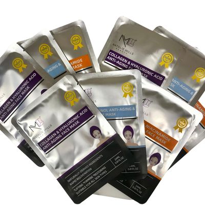 Supreme Retinol, Collagen & Vitamin C Anti-Aging SILK Face Mask Pack - 9pcs