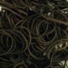 200, Jumbo Size, Brown Color, US Made Rubber Hair Bands for Pony Tails and Braids In A Clamshell view 4