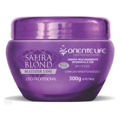 Oriente Life Safira Blond Hair Mask, 10.14 oz - Oriente Life Safira line of products has been specially developed to revive color and treat red, red, blond, gray or light hair. Contains the exclusive OL COLOR