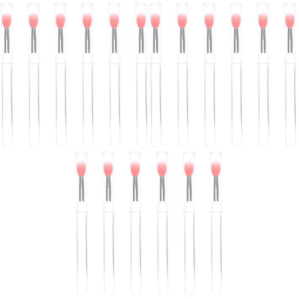 FRCOLOR 18pcs Silicone Lipstick and Eye Shadow Applicator Cover Versatile Makeup Brushes for Lip Color Gloss and Eye Makeup Application for Enthusiasts and Beginners