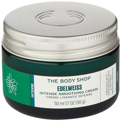 The Body Shop Edelweiss Intense Smoothing Cream  Nourishing Day Cream  Moisturizes and Hydrates Skin  Vegan  50ml