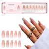 Kiara Sky Press On Nails | XPRESS PRO 100% Acrylic Nails | 30-Piece Kit Includes Nail Glue, Cuticle Pusher, File & Prep Pad | Medium Coffin - Gilded Gold view 1