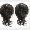 2PCS Messy Bun Hair Piece, QIAORUIXIN Super Long Tousled Updo Hair Bun Extensions Wavy Wrap Ponytail Hairpieces Scrunchies with Elastic Band for Women Girls Nature Black view 1