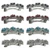 JCGY Set of 8 Hair Barrettes Small French Clip Barrettes Sparkly Crystals, 2 ea jetRedAquaCry -1338-jet224 view 2