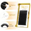 QUEWEL Easy Fan Lash Extensions 0.03mm D Curl Eyelash Extensions 17mm Single Lash Trays Matte Black Ultra Lightweight C CC D DD Curl Volume Lashes Self Fanning Lashes (0.03D 17mm) view 3