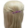 JCGY Set of 8 Hair Barrettes Small French Clip Barrettes Sparkly Crystals 2 ea jetFuAmberCab-1338-jet225 view 4