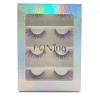FQNing Glitter Eyelashes Sequins Moon Star Rhinestone Purple Color Lash Wispy 4 pairs for Ball, Dance, Party, Games (Purple Moon&Star) view 3